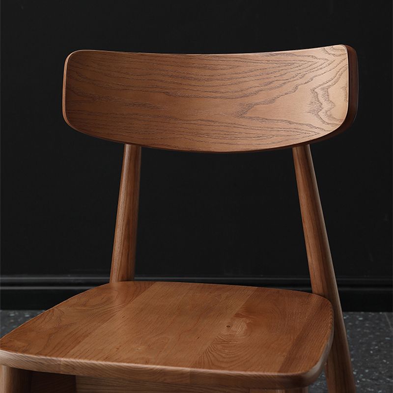 Hedendaagse houten eetkamerstoel Open Back Dining Side Chair (set van 2)
