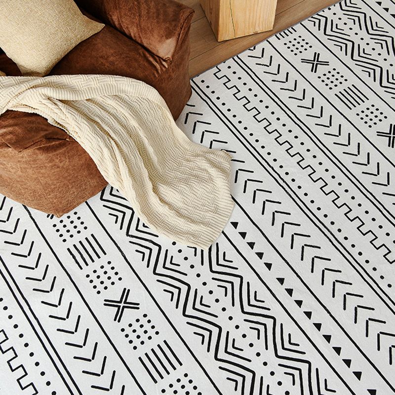 Yellow Traditional Area Carpet American Print Polyester Area Rug Anti-Slip Easy Care Rug for Bedroom