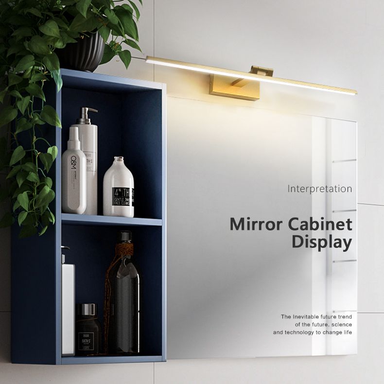 Gold Linear LED Wall Lamp in Modern Concise Style Aluminium Indoor Wall Sconce with Silicone Shade