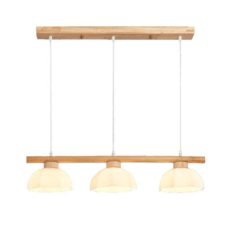 Modernism 3-Light Kitchen Island Lighting Beige Island Pendant Lighting
