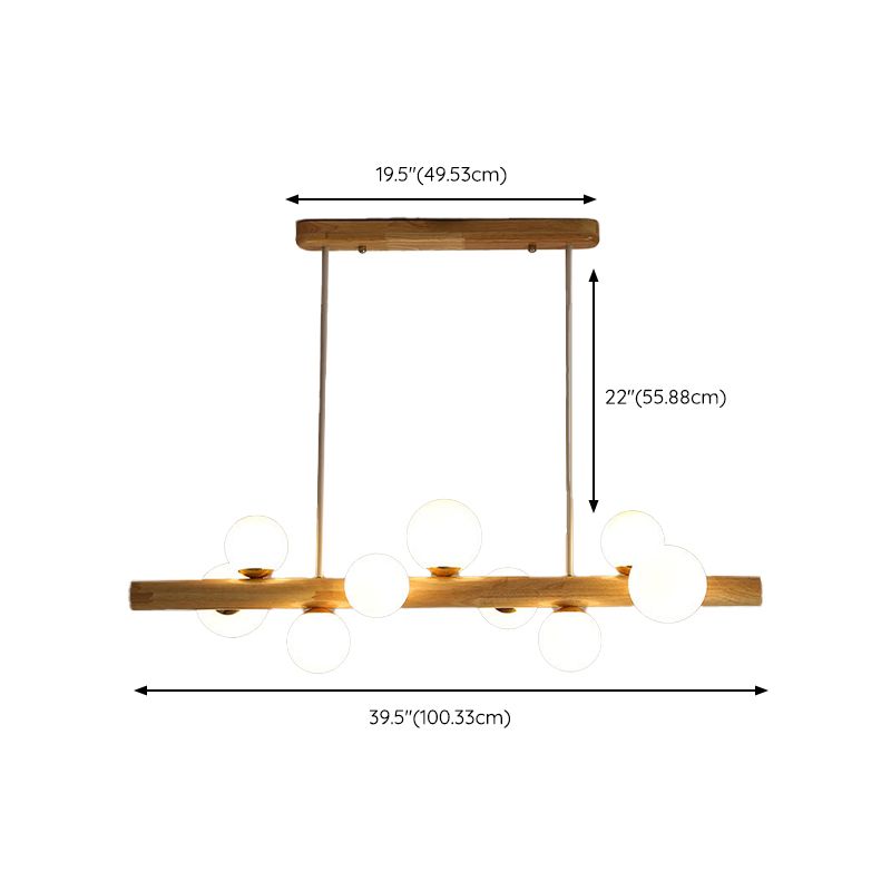 Modern Style Ball Shade Island Pendants Glass Pendant Lights for Dining Room