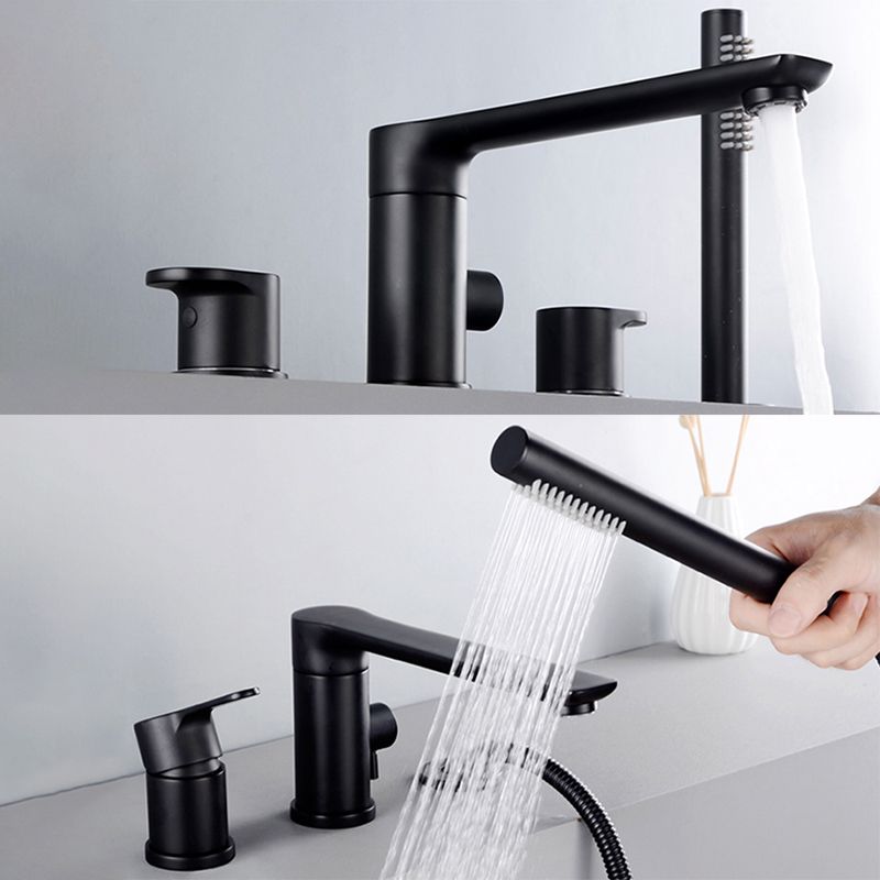 Modern Deck Mounted Metal Tub Filler Metal Tub Filler with Hose