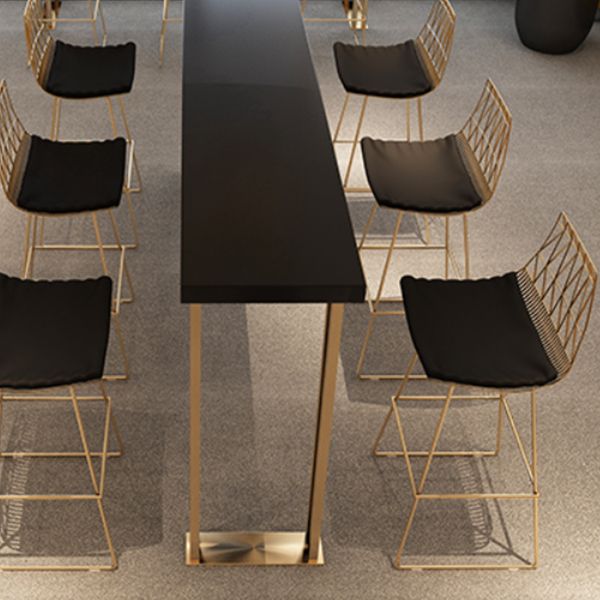 Glam Black Bar Table Set 1/2/7 Pieces Solid Wood Counter Table Set for Indoor