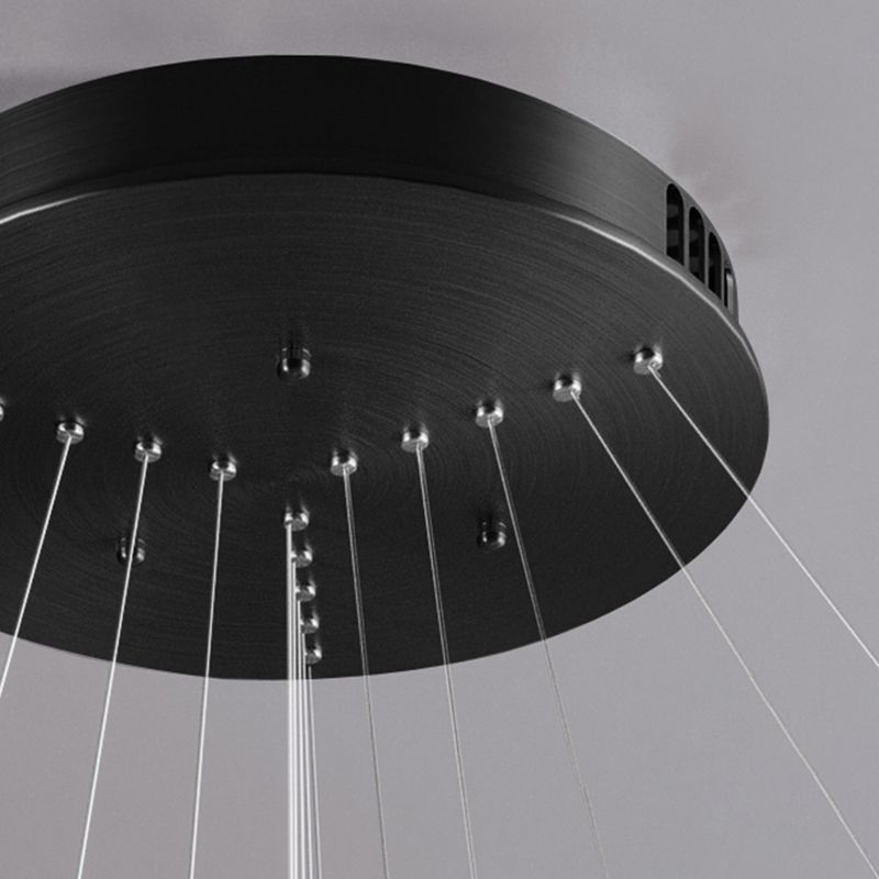 Forme de roue Chandelier Light Metal contemporain 1 Éclairage d'éclairage léger