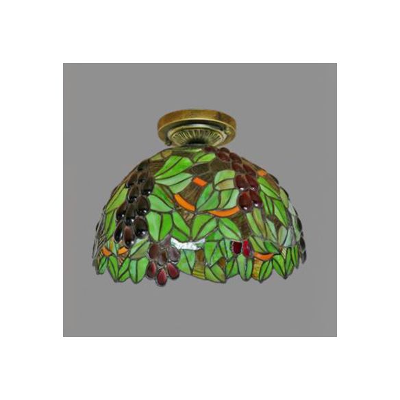 Dome in vetro colorato Luce a filo con girasole/rosa/perla/uva/papà tiffany rustico 1 lampada a filo a filo in ottone antico