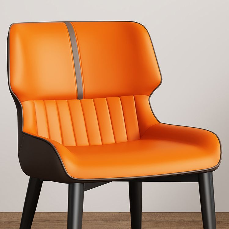 Contemporary Dining Chairs Faux Leather Dining Side Chair for Indoor