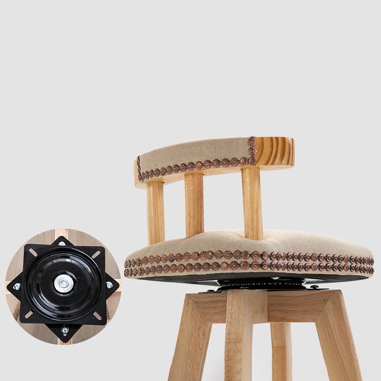 Taburete moderno de frases rotatables de la cocina de la madera de la madera con cojín