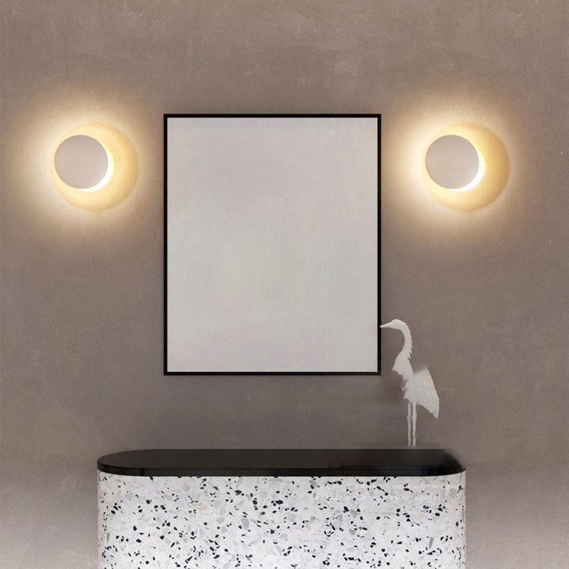 Postmodern Wall Mount Lighting Fixture Minimalist Metallic LED Wall Sconce