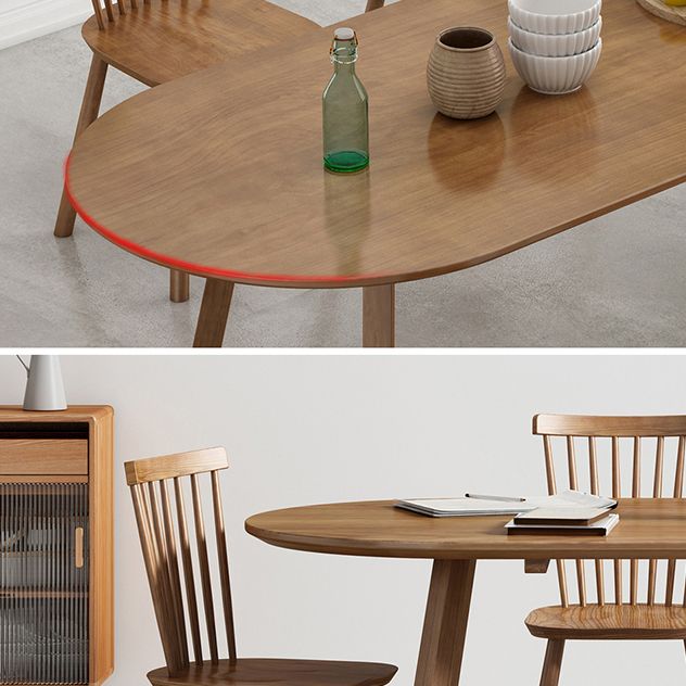 Mesa de comedor moderna de forma oval