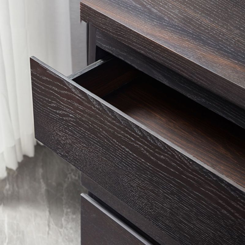 Black Storage Chest Dresser Wooden Storage Chest with Drawers