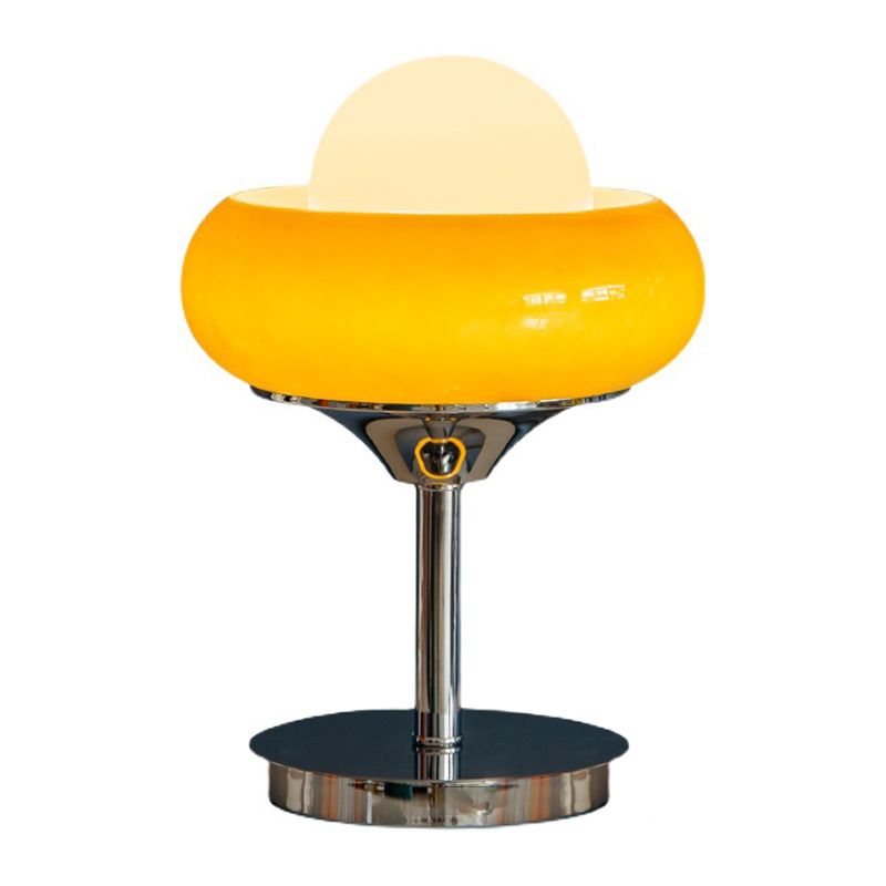 Lampade da comodino Egg Luci da comodino moderne a 1 luce con paralume in vetro per camera da letto