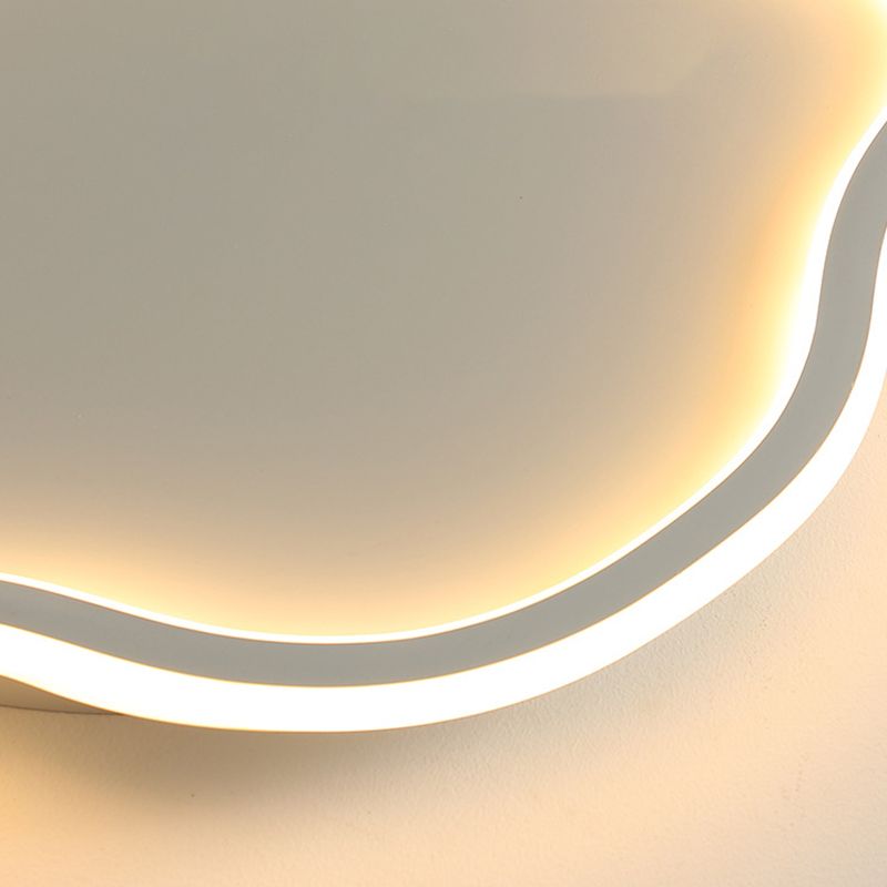 1-Light Waves Flush Ceiling Light Fixtures Modern Style Acrylic Flush Mount Lighting