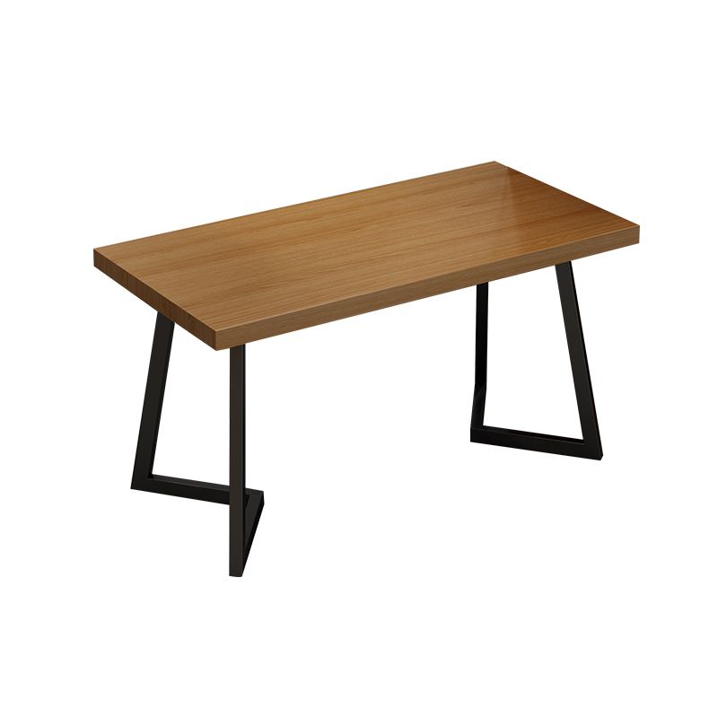 Industrial Style Rectangle Shape Dinette Set Solid Wood Top Dining Tab