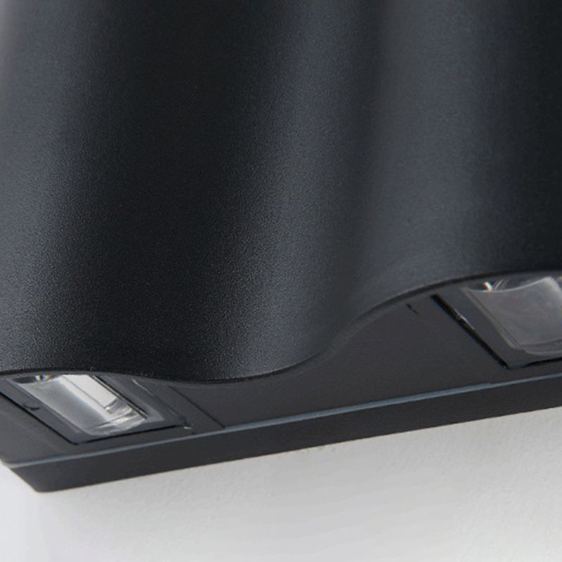 Black Rectangular Outdoor LED Wall Lamp in Modern Creative Style Aluminium Waterproof Wall Sconce