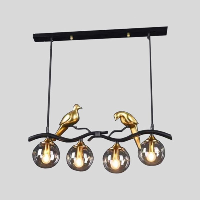 Modern Dining Pendant Light Glass Shade Hanging Light Fixture for Dining Room