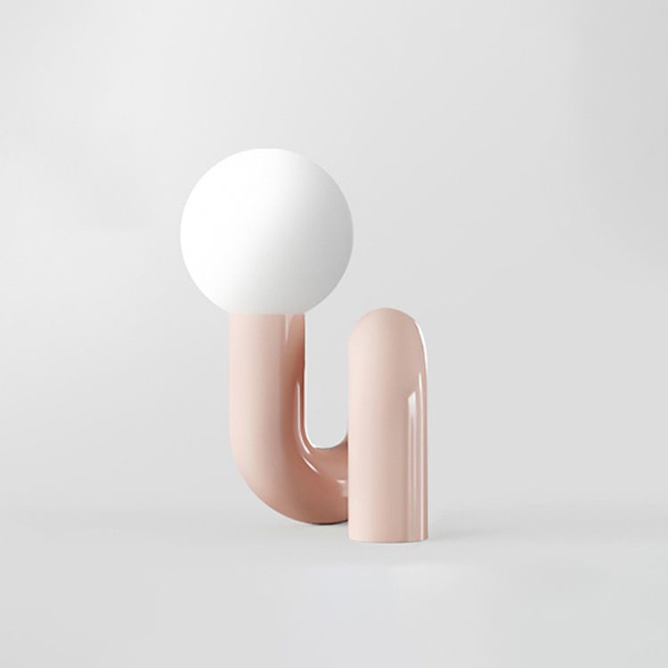 Sfera lampade da tavolo notturno in vetro contemporaneo 1 lampada leggera per camera da letto