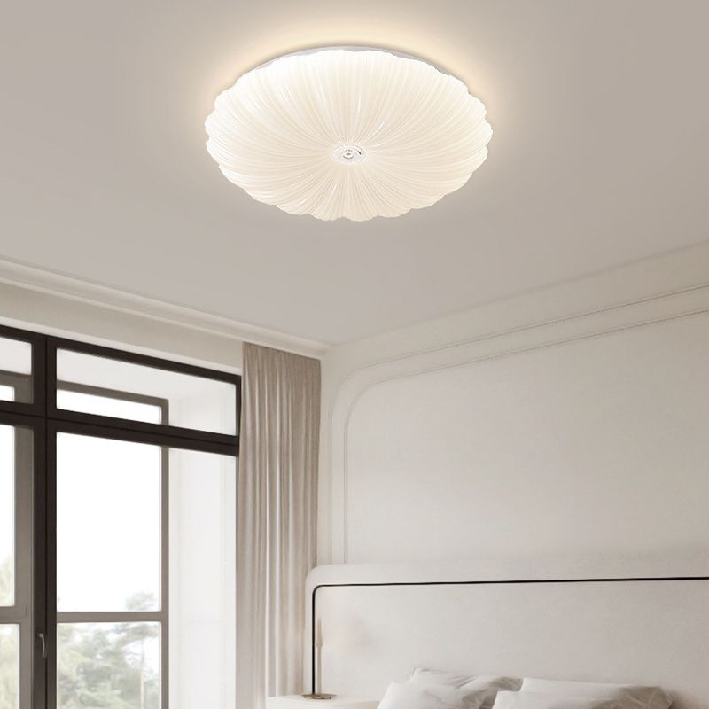 1 Light Circular Flush Light Contemporary Acrylic Flush Mount Lights for Bedroom