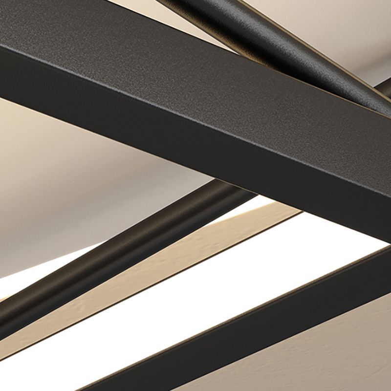 Éclairage encastré en métal Plafonniers encastrés à LED multi-têtes noirs