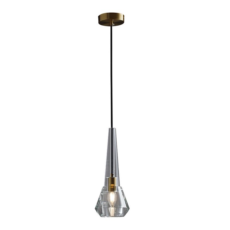 Kristal messing hanglamp in moderne luxe stijl koper geometrische hangende lamp voor binnenruimtes