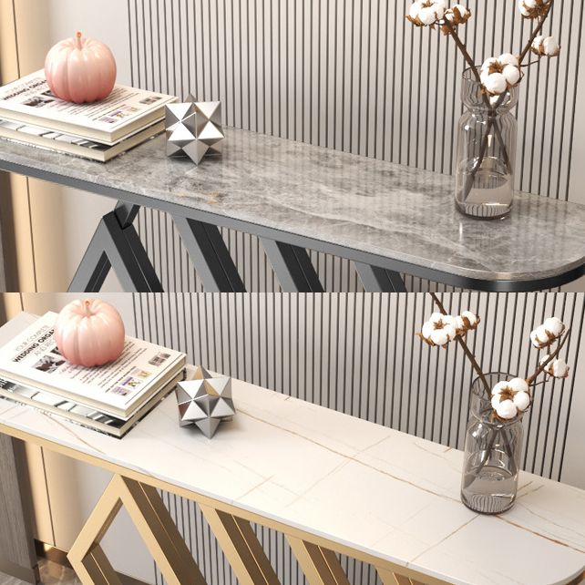 Glam Half Moon Console Accent Table Antique Finish Sofa Table