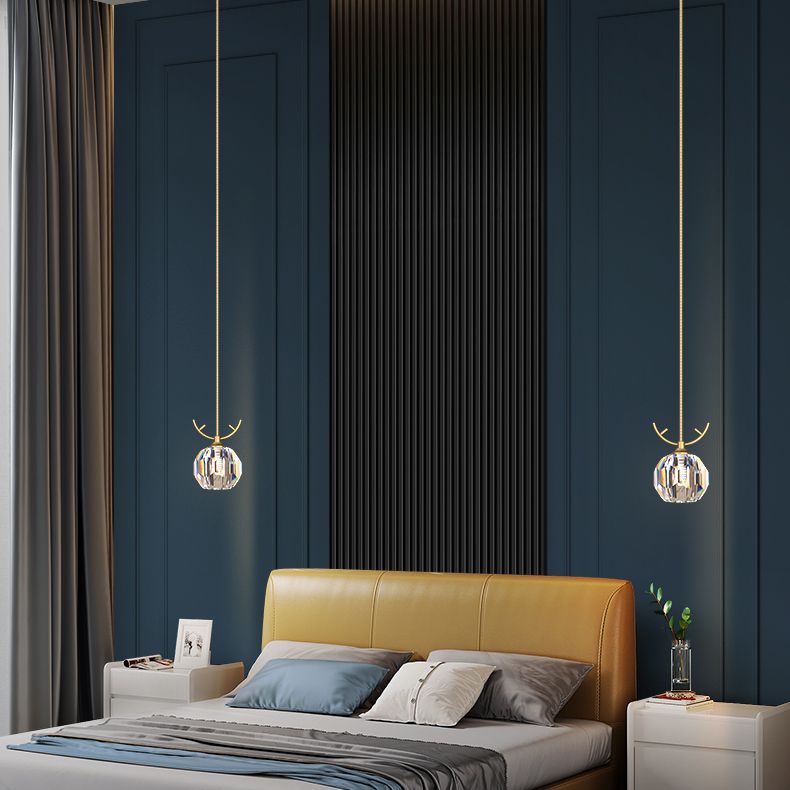 Bloc de cristal sphérique Hanging Light Simplicité