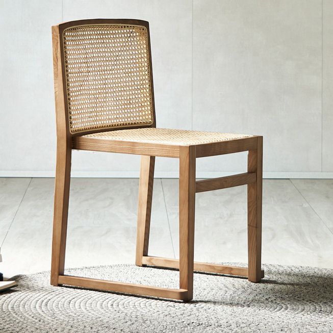 Traditional Style Dining Chair Solid Wood Stackable Side Chair for Home