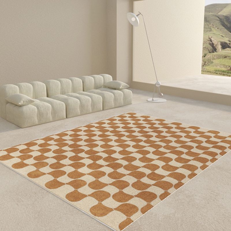 Tapis de motif en bois moderne de couleur unie simple du tapis de motif en vile