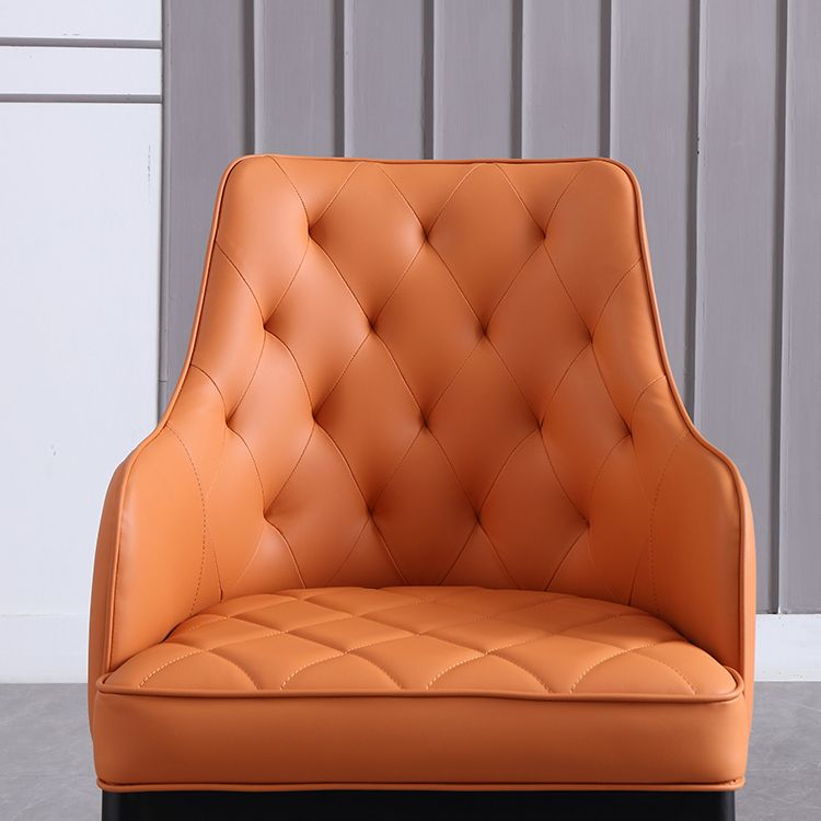 Contemporary Dining Chair Arm Dining Chair with Metal Legs for Kitchen