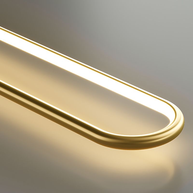 Oval Shape Metal Wall Light Modern Style 1 Light Wall Mounted Light Fixture