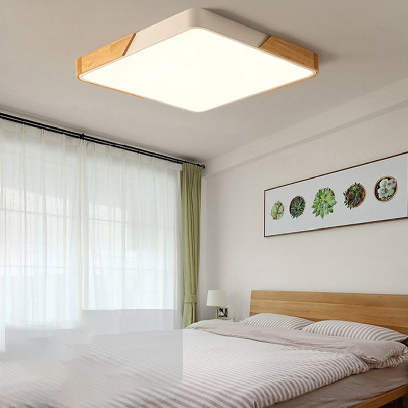 Plafonnier LED moderne et créatif en fer, montage encastré géométrique pour salle à manger