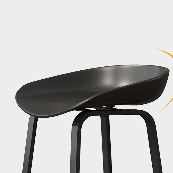 Modern Plastic Bar and Counter Stool Footrest Bucket Stool for Coffee Shop