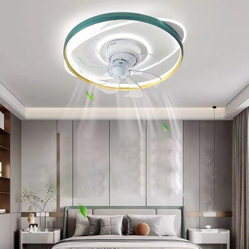 Multi Light Ceiling Fan Light Modern Style Metal Ceiling Fan Light for Living Room