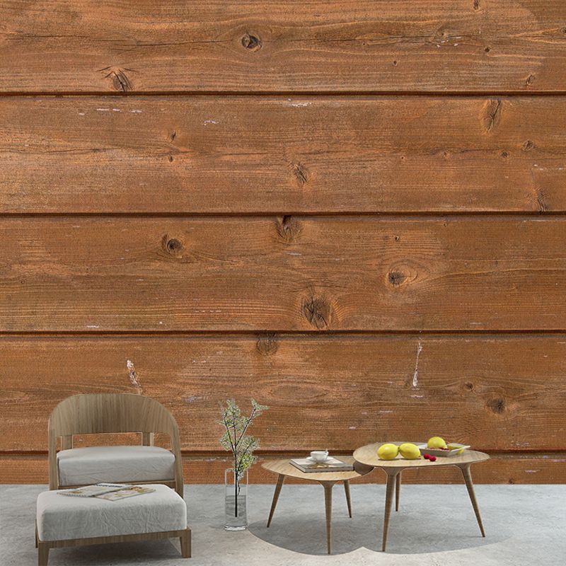 Soft Coor Wood Look Mural Industrial Wallpaper Whole Wall Decor for Kitchen