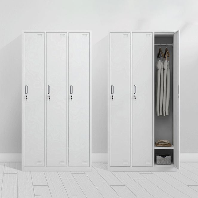 Contemporary Style Wardrobe White Metal Wardrobe Closet for Home