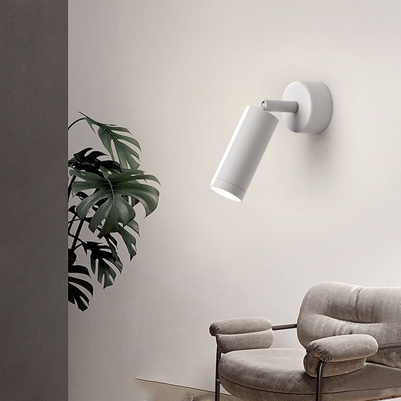 Metal Half Cylinder Reading Wall Lighting Modern Style 1-Light Wall Mounted Light Fixture