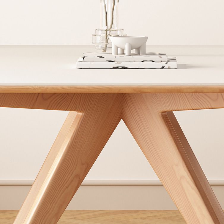 Modern Style Dining Table Stone 4 Legs Table for Dining Room