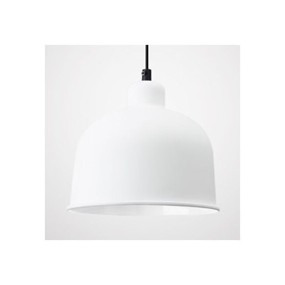 Bowl Shade Hanging Light Single Head Macaron Style Aluminum Pendant Lamp for Restaurant