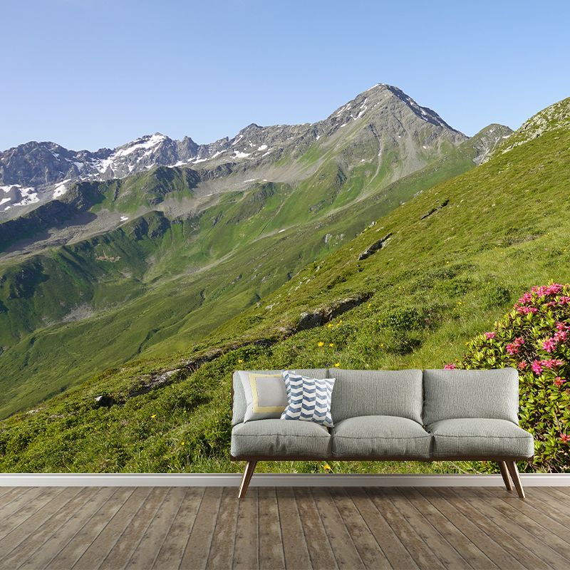 Mountains Wall Mural Decal Stain Resistant Wall Covering for Decoration