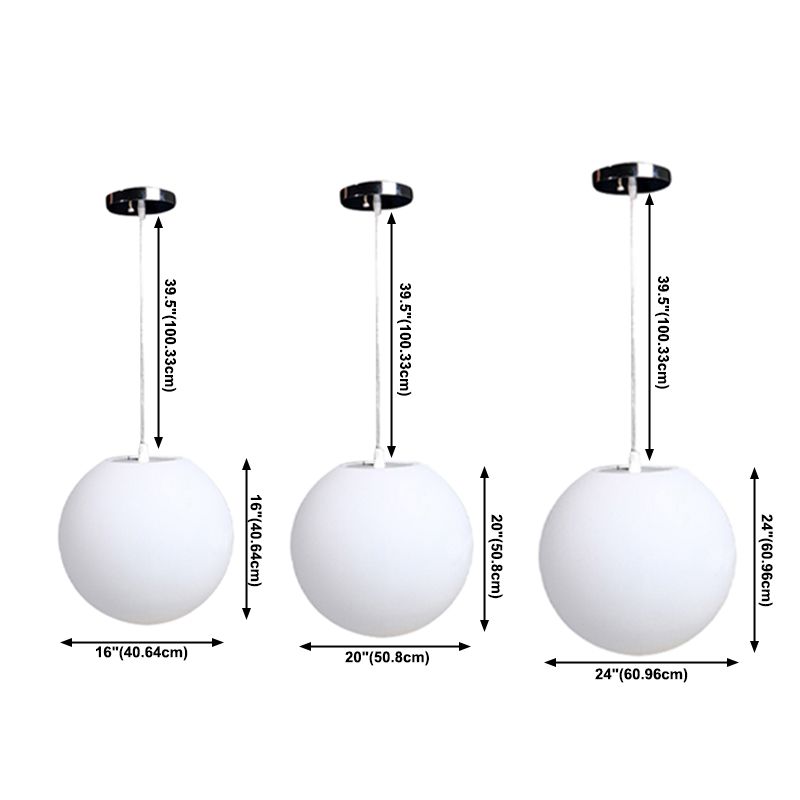 1-Licht-minimalistischer Stil hängender Licht, Acryl-Globus-Anhängerleuchte