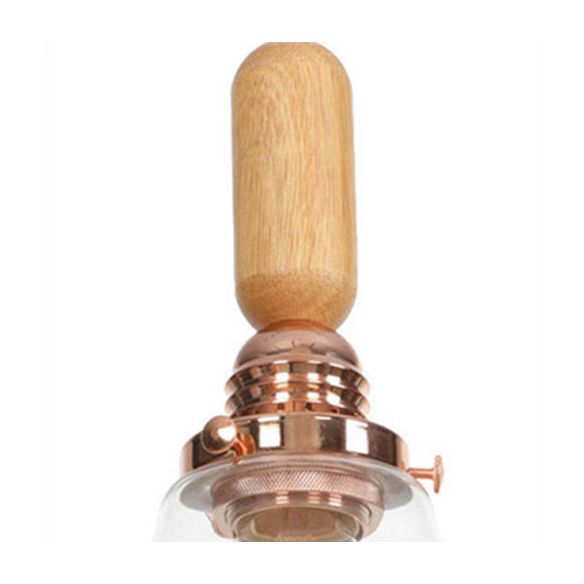 Globe/Cone/Small Bell Pendant Lighting Vintage Clear Glass 1 Licht Roségoud/Chrome hangende lamp met verstelbaar koord