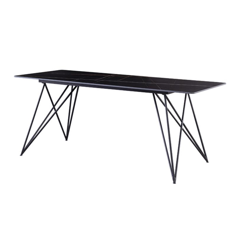 Stone Dining Site Table Industrial Style Rectangle Dining Table for Kitchen Home
