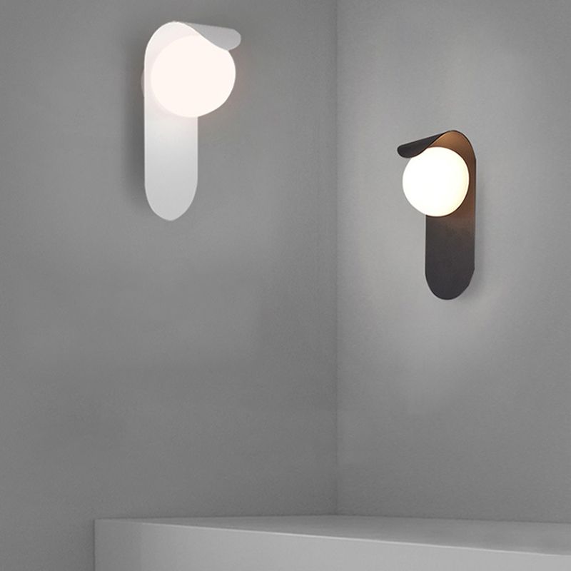 Polish Finish Metal Wall Light Industrial Globe Lighting for Foyer