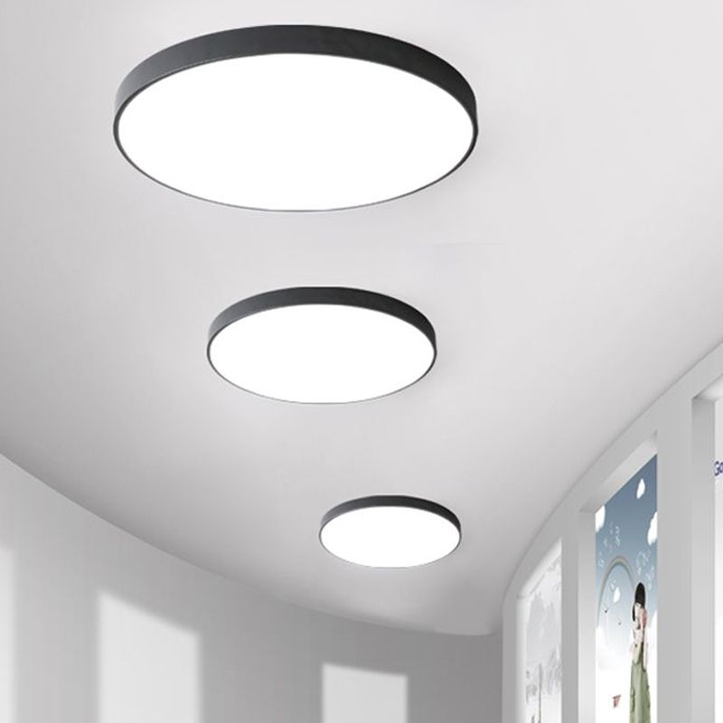 Luminaires de plafond encastrés de simplicité de lumière montée au plafond à LED ronde