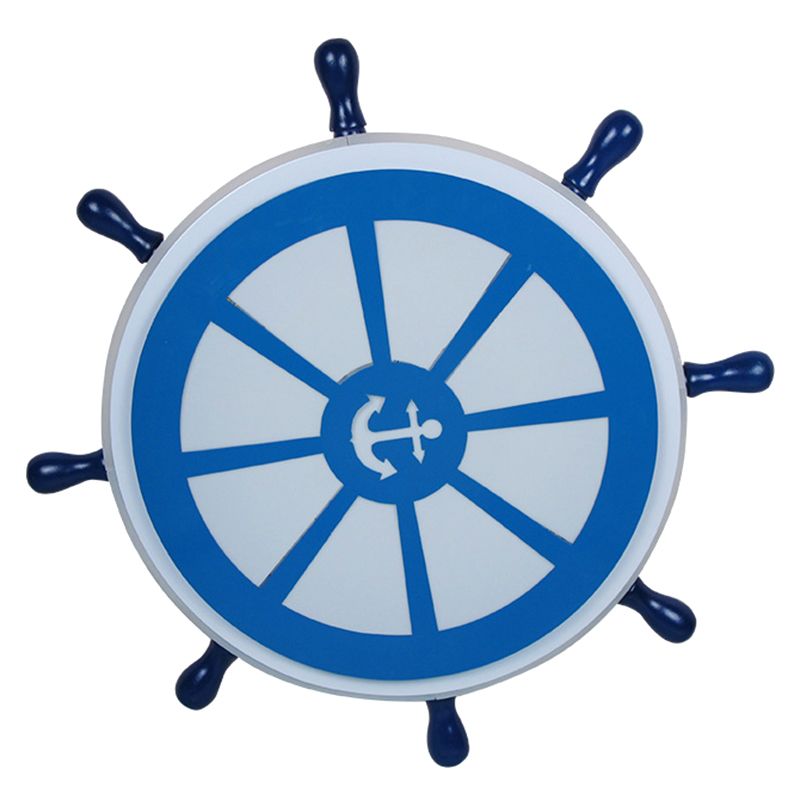 Rudder Jungen-Schlafzimmer-Unterputzleuchte, Metall-LED-Deckeneinbauleuchte für Kinder in Blau