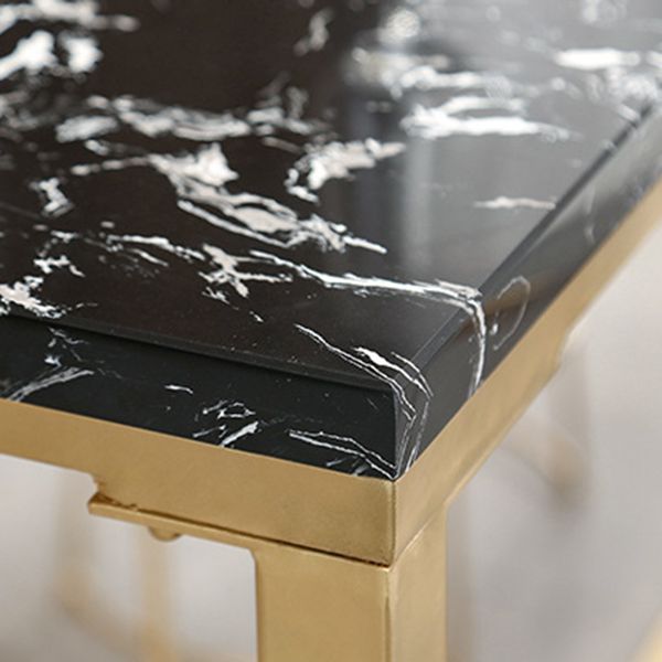 Glam Pub Table Solid Wood Bar Height Rectangle Bar Table for Breakroom