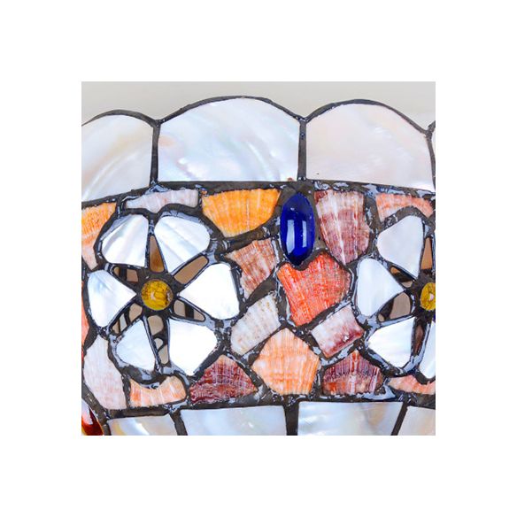 Ciotola lampadario in stile retrò vetrate 3 teste lampadario a fiore con catena per illuminazione camera da letto