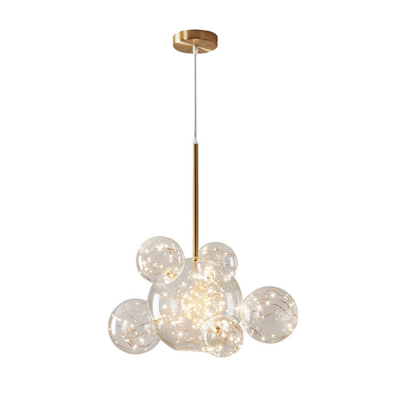 Multi-Lights Round Shade Modern Simple LED Style Hanging Ceiling Lights