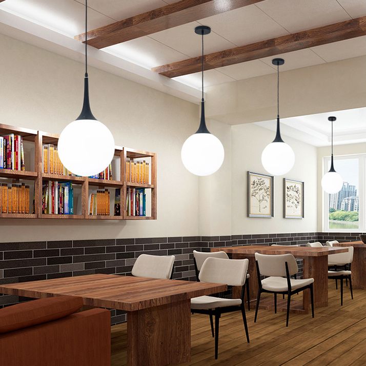 Glass Ball Hanging Ceiling Light Simplicity Pendant Lighting Fixture for Dinning Room