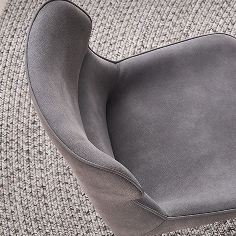 Sillas de comedor de cuero con brazo de estilo moderno, silla con respaldo para cocina
