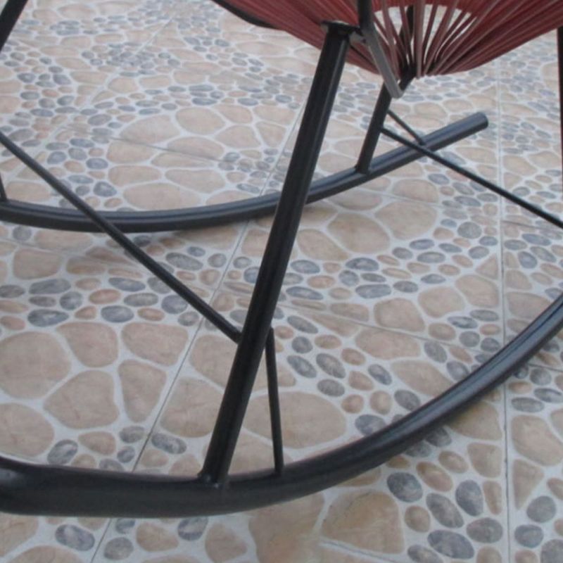 Modern Minimalist Rocker Chair Metal Frame Spindle Rocker Chair for Home